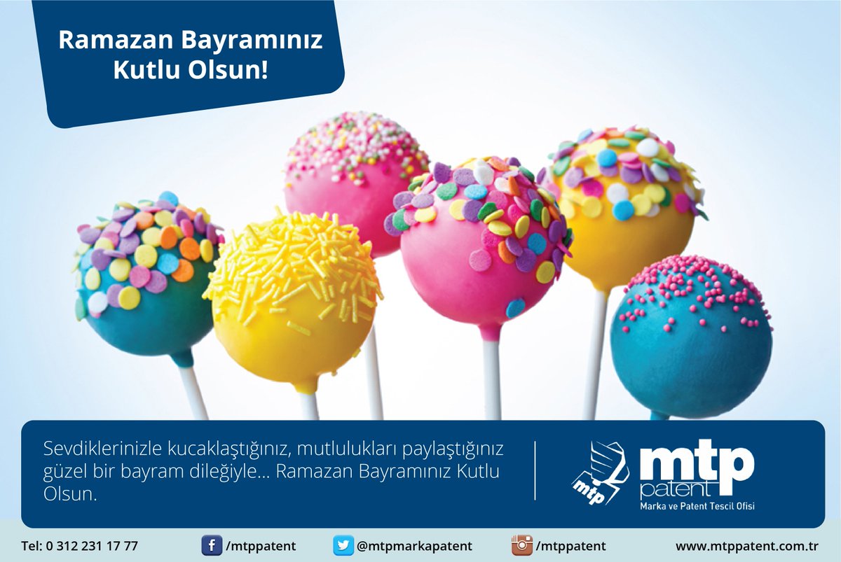 mtpmarkapatent's tweet photo. Nice Bayramlarda Beraber Olmak Dileğiyle... RAMAZAN BAYRAMINIZ KUTLU OLSUN.
#mtppatent #RamazanBayramı #mutlubayramlar https://t.co/4mxWQto3iZ