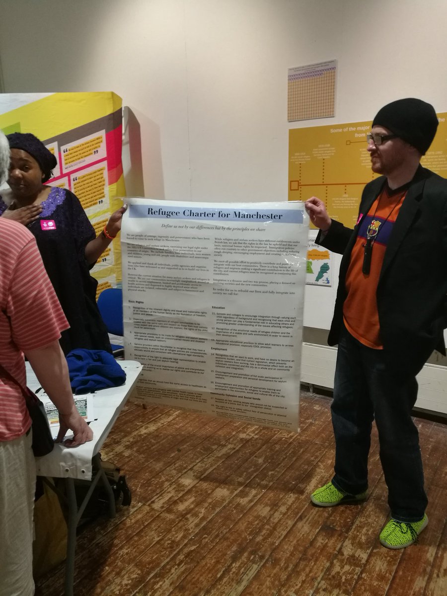 Abi_Gilmore's tweet photo. A hearty well done to @OurCityOurHome @ArtsMcr @agms10 for fantastic moving joyful &amp; respectful #RefugeeWeek event. Good work, team #PPP https://t.co/PmqnDAmR0A
