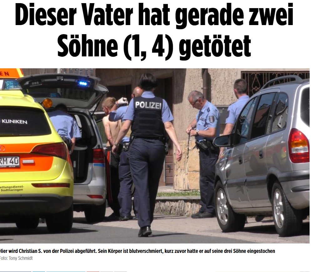 SvenIsHell's tweet photo. #Altenfeld: Deutscher (laut BILD Christian S.) ermordet seine zwei Kinder. Der AfDler #Lüth hetzte sofort nach Bekanntwerden der Tat los. https://t.co/WcyuVhJZJl