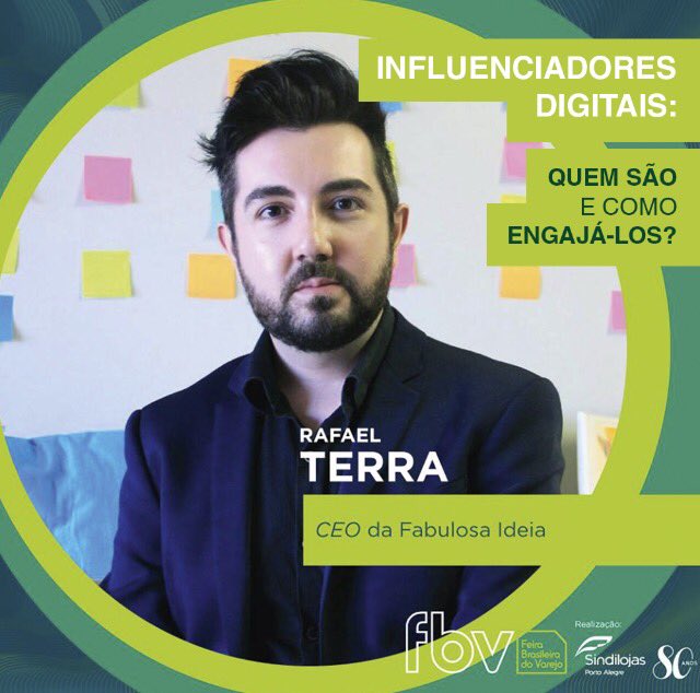 No dia 12 de julho palestro na @FBV2017 , a maior feira do varejo brasileiro, sobre "Digital Influencers". feirabrasileiradovarejo.com.br