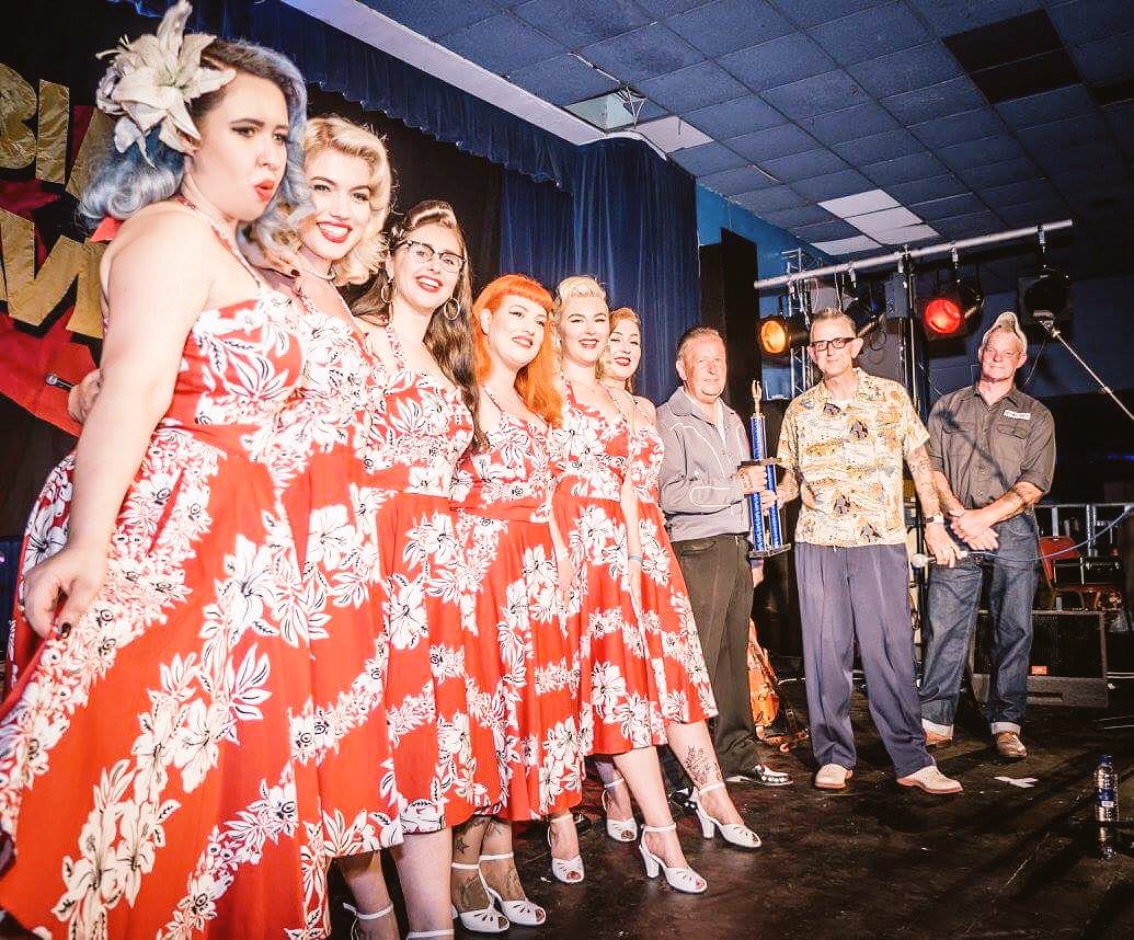 goldyloxxx's tweet photo. Excellent fun being an #atomicbombshell again at #rockabillyrave wearing @ThePrettyDress &amp; Johnson Shoes https://t.co/6PVgA0PmcX