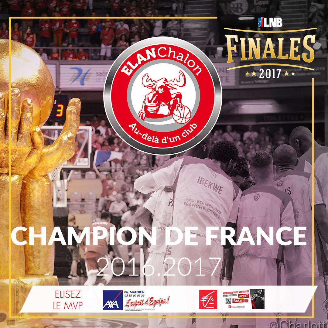CHAMPION DE FRANCE !!!!
ELAN 74-65 STRASBOURG

INCROYABLE SAISON