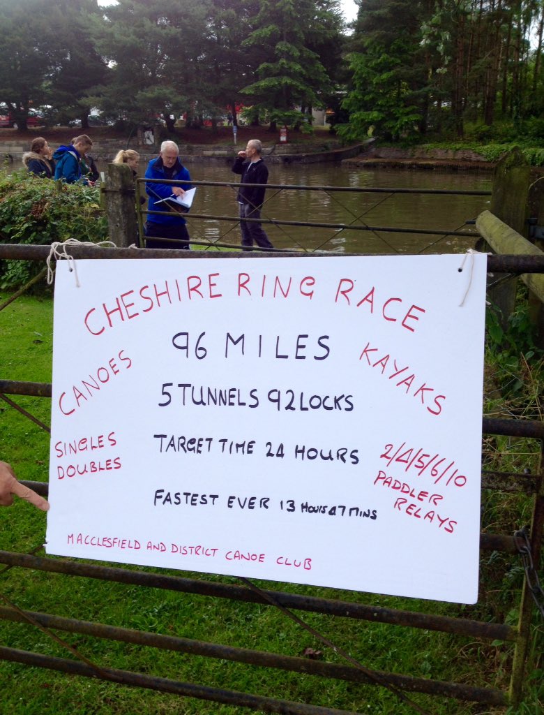 MADCC_Canoe's tweet photo. The annual #cheshire_ring #canoe and #kayak race 96 miles, 94 locks 13 teams 47 paddlers! 16 hours! #MADCC #Cheshire #Manchester https://t.co/YtKr4eMUbe