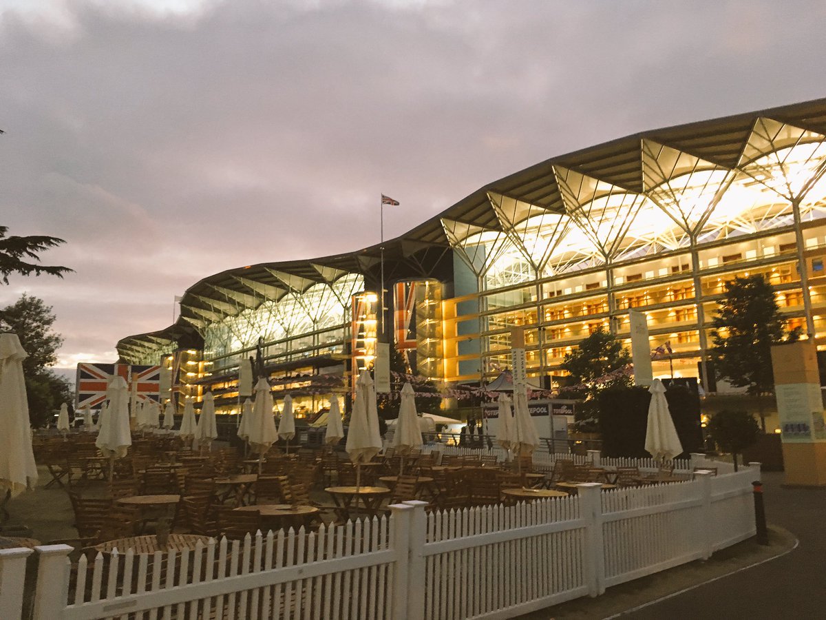 Work continues into the night as we prepare for the final day of #RoyalAscot 2017