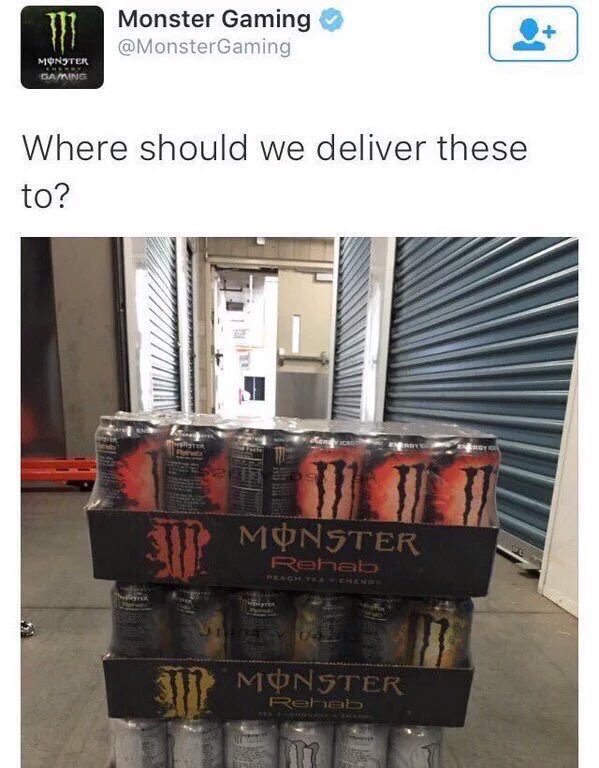 fellasio's tweet image. 😂😂
Monster Vs Red Bull