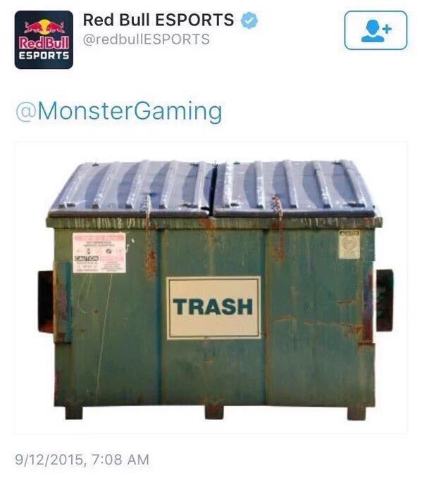 fellasio's tweet image. 😂😂
Monster Vs Red Bull