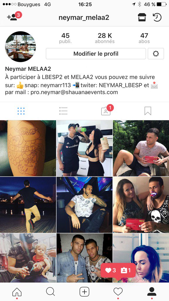 NEYMAR_LBESP's tweet photo. Allez on oublie pas de donner de la force à mon Instagram @instagram #MELAA2 https://t.co/aNKUE0Z2lb