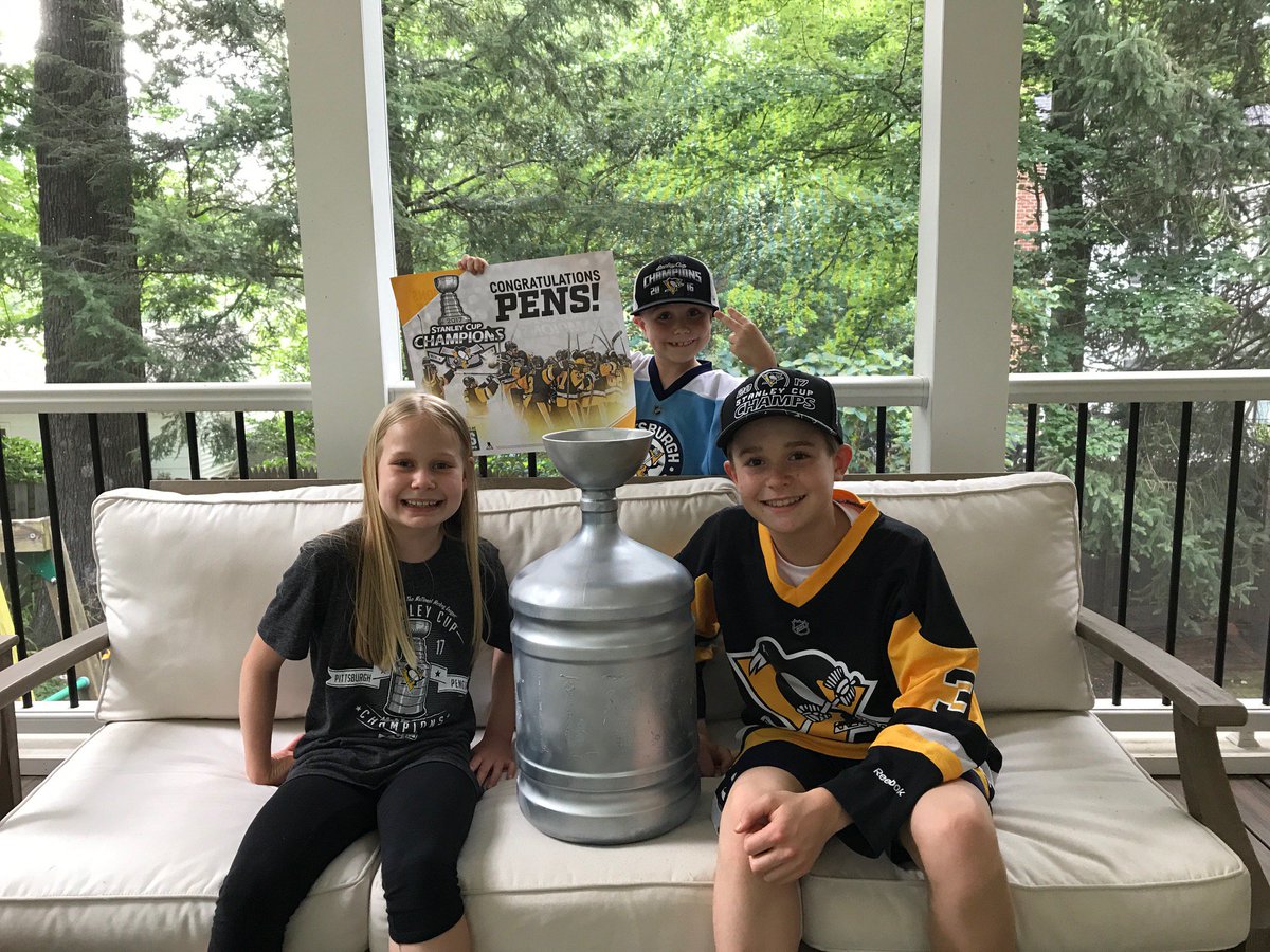 owenmdeutsch's tweet photo. @penguins - me and my brother and sister celebrating the Cup
Let's Go Pens! #myfirstTweet #BackToBackCups https://t.co/CzBgfI8Yvi