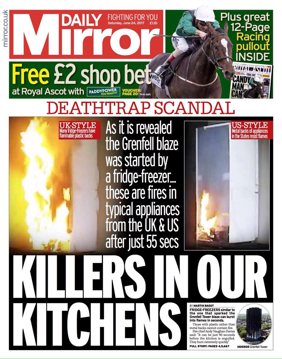 Turns out that regulation-adverse USA is far tougher than us on fridge &amp; cladding fire safety

We need to grow up,UK