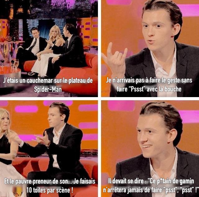 SensCritique's tweet photo. Ça nous rassure : Tom Holland est un gamin NORMAL.

Mais est-ce que Tobey Maguire et Andrew Garfield "pssitait" aussi ? https://t.co/iKplYyEEuM