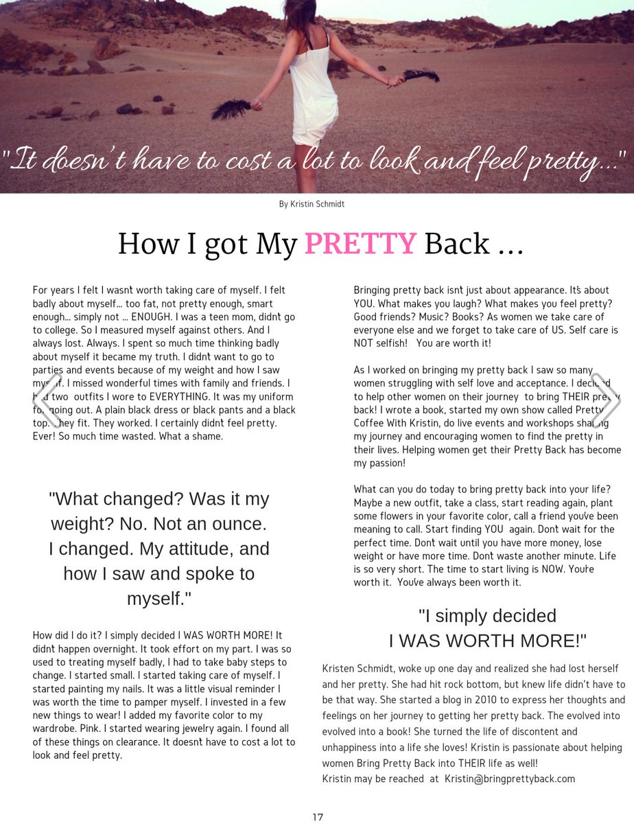 bringprettyback's tweet photo. Honored to be a contributor in the summer issue of the Resilientista Magazine! #bringprettyback #writer https://t.co/RZgoJQ3C7b