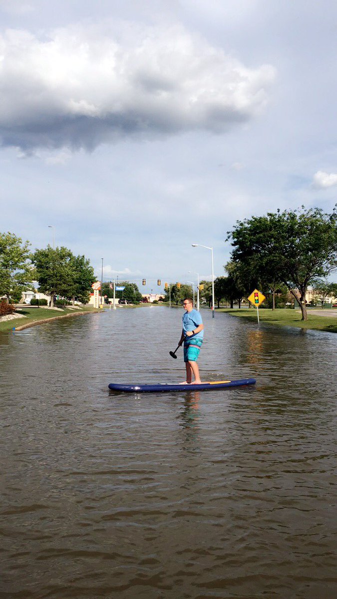 ScottCollick's tweet photo. A great day to paddle board Joe Mann Blvd in @CityofMidlandMI. https://t.co/CQNVRcGxub