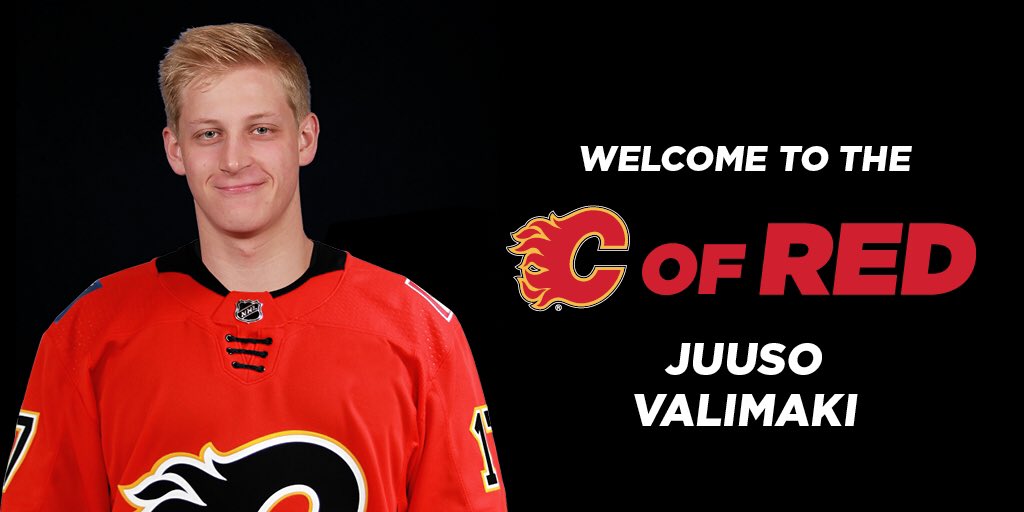 NHLFlames's tweet photo. With the 16th pick, the #Flames have selected Juuso Valimaki! https://t.co/ow9EhoiYOV