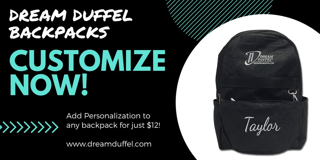 dreamduffel's tweet image. Add Personalization to any Backpack for just $12!! #CustomizeNow #DDBackpacks ss1.us/a/n5b88fyT
