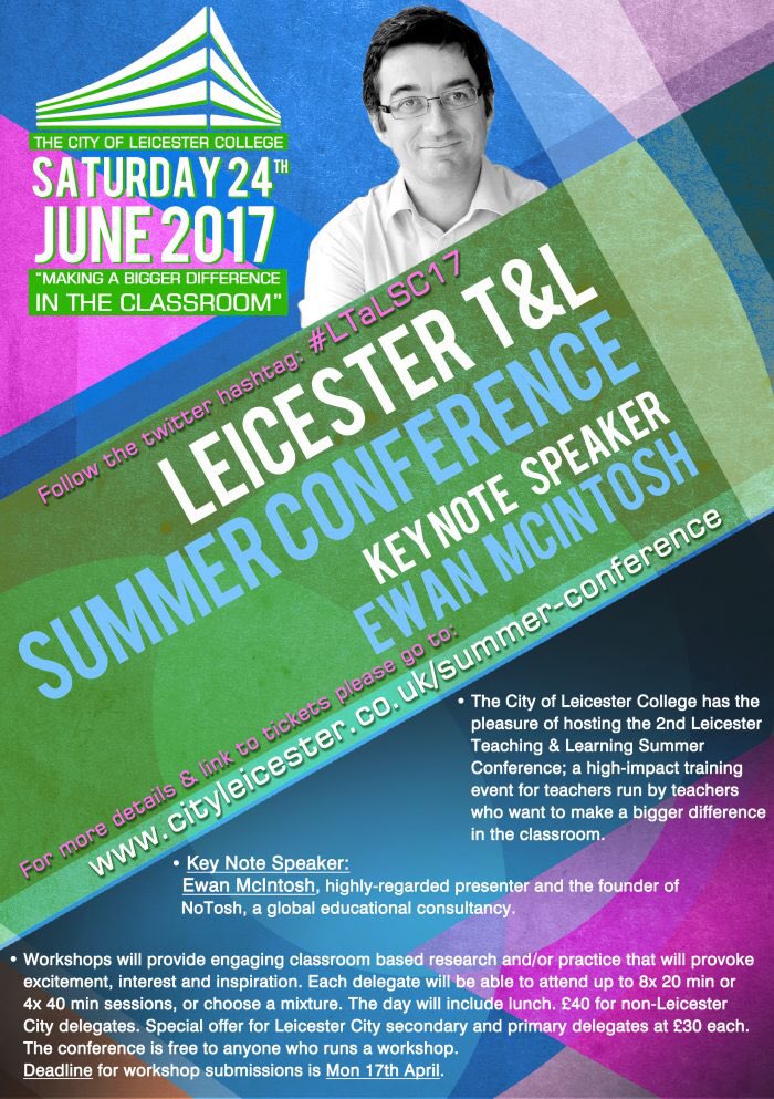 CristaHazell's tweet photo. Really looking forward to meeting @LessonToolbox &amp; many others tomorrow in #Leicester #LTaLSC17 #acecpd https://t.co/L8bDXqaxAy