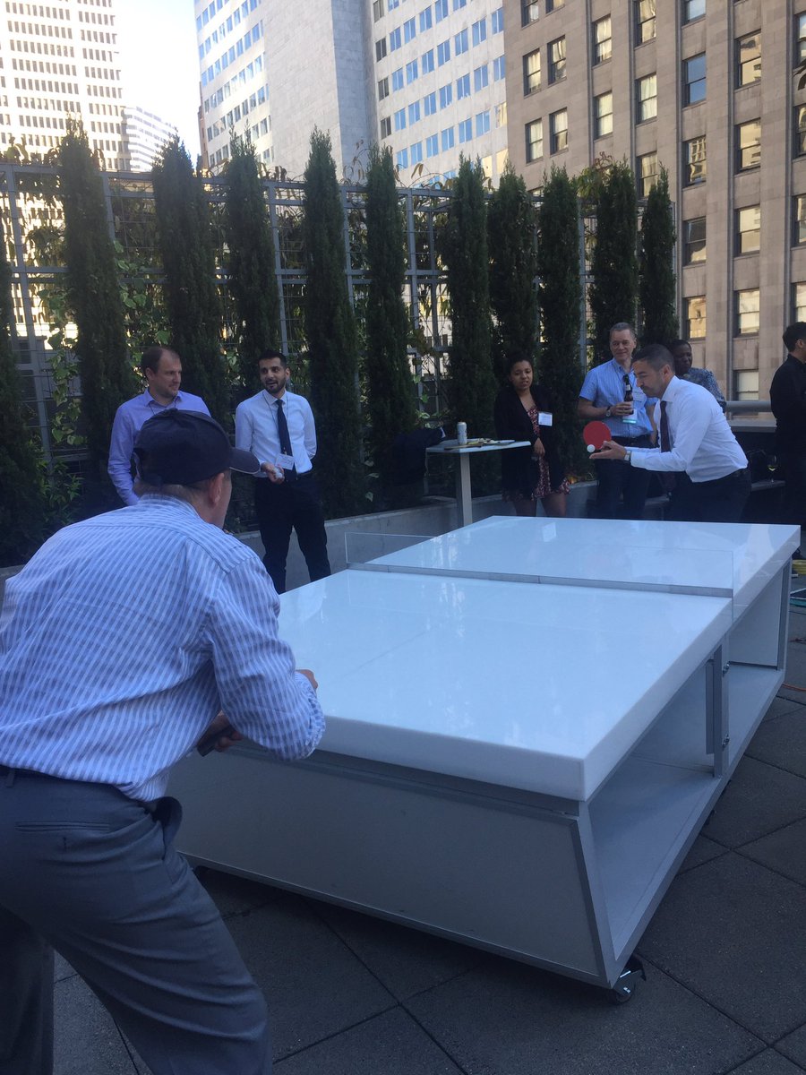 jaimiegradus's tweet photo. Very intense ping pong match between Dean @sandrogalea and Prof @fitzharlow at the #ser50
@busph alumni reception! https://t.co/2EJHFz3jj0