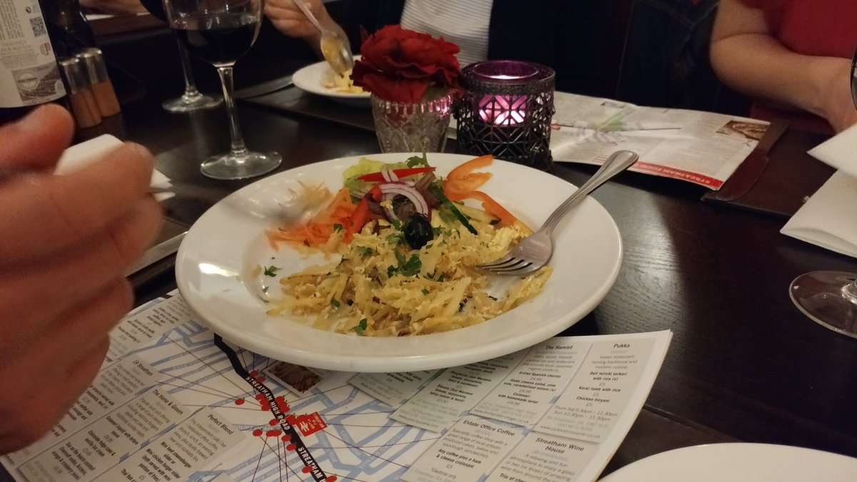 thebenkolb's tweet photo. Spot of dessert in #MariasKitchen #Streatham. The non-veggies had a #PortugueseCodExtravaganza & we got free Madeiran shots! @StreathamFood https://t.co/QTVo0puFSy