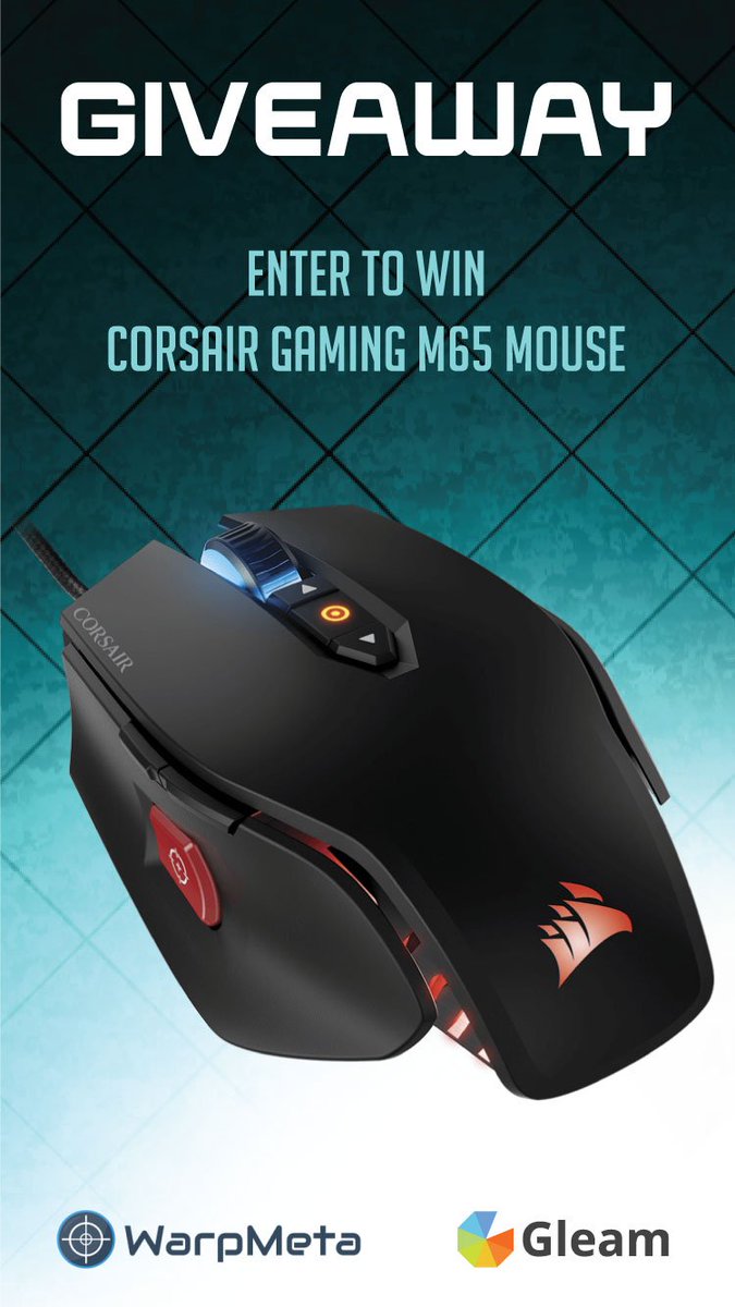 WarpMetaGG's tweet photo. Giveaway is live! Over the course of a week, enter using @gleamapp for a chance to win a Corsair Gaming Mouse! https://t.co/d7ucwF3v6x https://t.co/aIzNMX9Ust