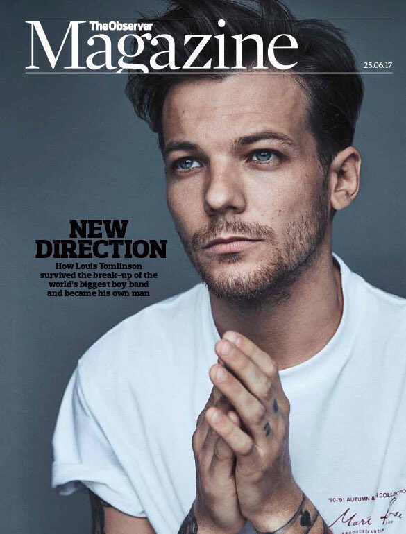 LT_1DJPUpdates's tweet photo. 【雑誌】
The Observer のカバーを見事に飾ったようです✨

かっこいいですね😎💗

One Directionがあったからこそ
可能にできたNew Direction。
両方応援していきたいですね！

#LouisJP https://t.co/CEf1D8l1Bp