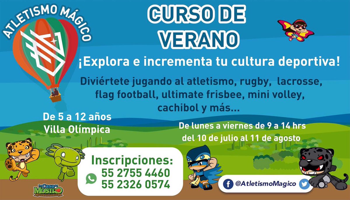 vitafisiomx's tweet photo. En estas vacaciones @AtletismoMagico te da la oportunidad de transmitir el gusto por el deporte a los más pequeños :) #CursodeVerano https://t.co/OxKHuFIWGb