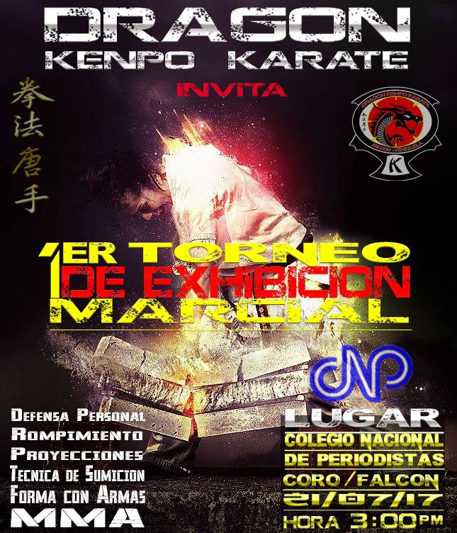 dragon_kenpo's tweet photo. El 21Jul para celebrar el Dia del Periodista cita #martialarts, en el @cnpfalcon #Taekwondo #Karate #Kenpo #Judo Sistemas Libres Siscomada https://t.co/2nlJlT26fU