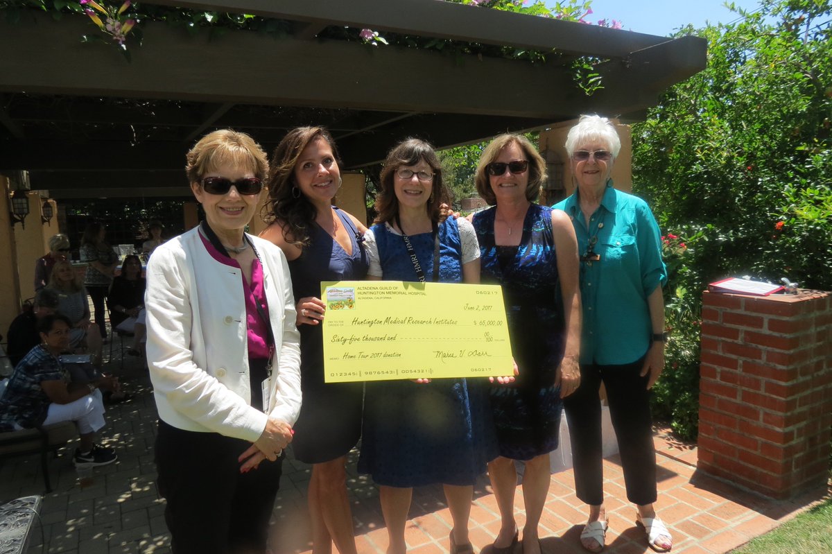 HMRI (@hmrimedresearch) on Twitter photo Altadena Guild presents HMRI with $65,000 check from funds raised during May Home Tour. <a href="/ResearchAmerica/">ResearchAmerica</a> <a href="/huntingtonnews/">Huntington Health</a> <a href="/InnovatPasadena/">Innovate Pasadena</a> Altadena Guild presents HMRI with $65,000 check from funds raised during May Home Tour. <a href="/ResearchAmerica/">ResearchAmerica</a> <a href="/huntingtonnews/">Huntington Health</a> <a href="/InnovatPasadena/">Innovate Pasadena</a>