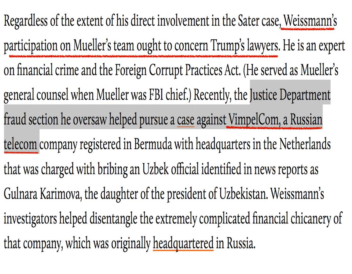 dcpoll's tweet photo. @3L3V3NTH @Khanoisseur !! Weissmann also oversaw DOJ case against VimpelCom, owned by Fridman, founder of #Alfabank
Well played SC Mueller 😎
#maddow #Trumprussia https://t.co/lZ8IbdWTHE