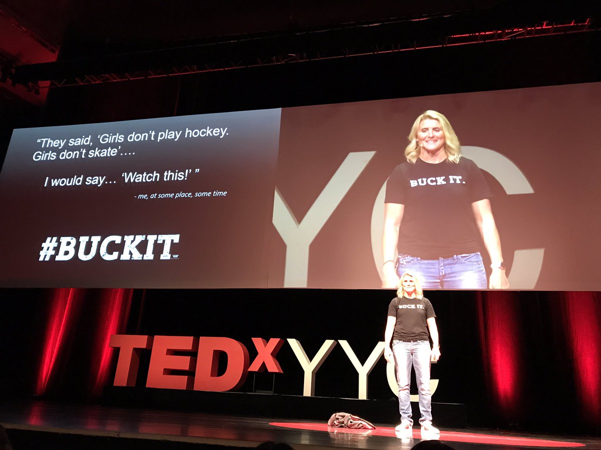 summit_kids's tweet photo. Hayley Wickenheiser, gender should never be a barrier...hockey legend, future doctor #TEDxYYC #summitkids #wick_22 #buckit https://t.co/v8lQomZlqU