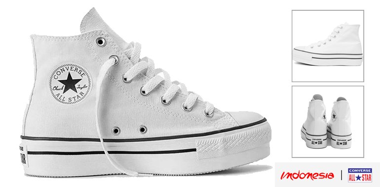 IndonesiaShopOk's tweet photo. Preventa exclusiva en nuestra tienda de MercadoLibre! #ConversePlatform #AllStar #White ➡ 👍 https://t.co/Syhsy1BaOZ https://t.co/fAi3eTf1SY
