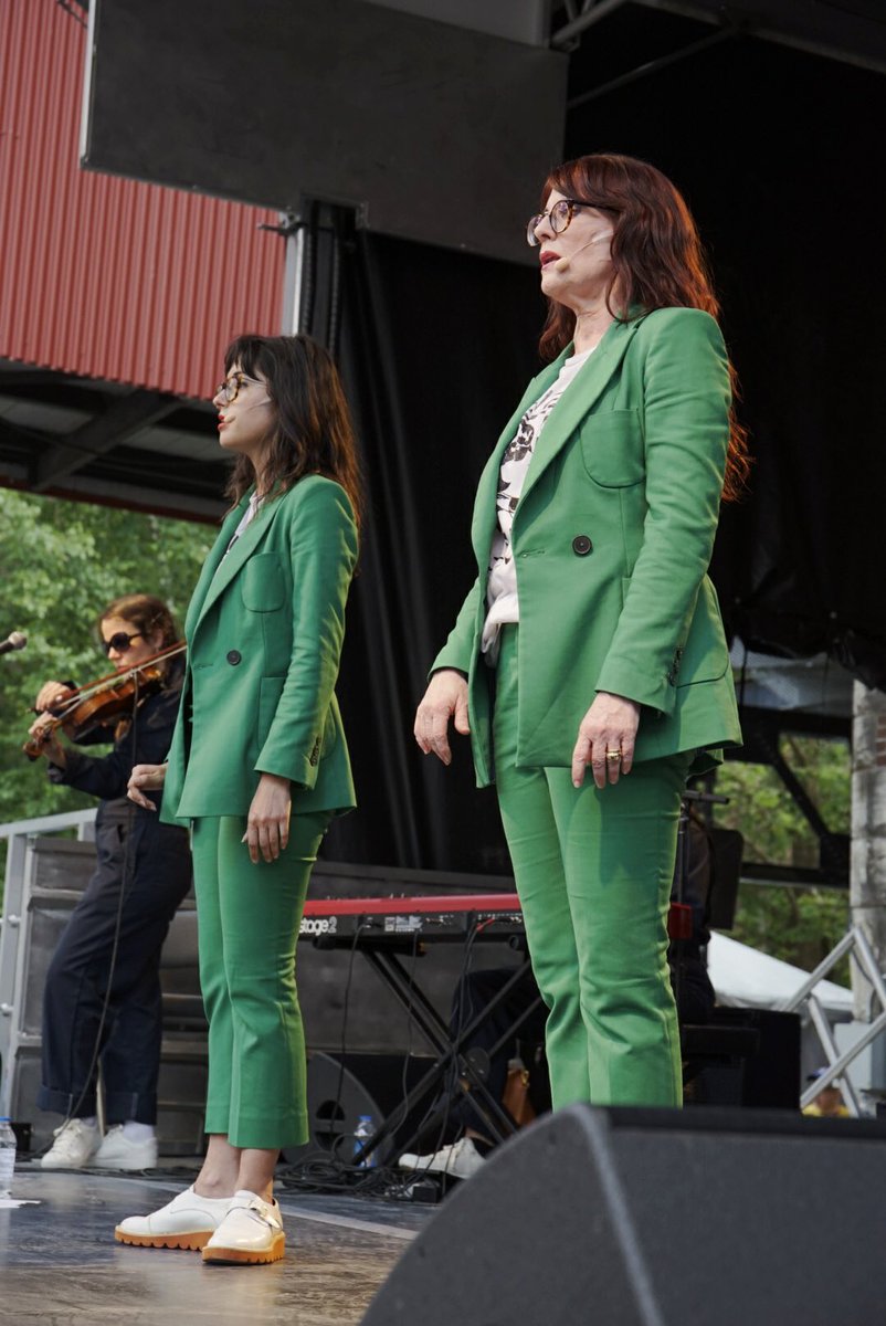 MASS_MoCA's tweet photo. @nancyandbeth kicking off @SolidSoundFest in Courtyard C. https://t.co/381GhBtcKX