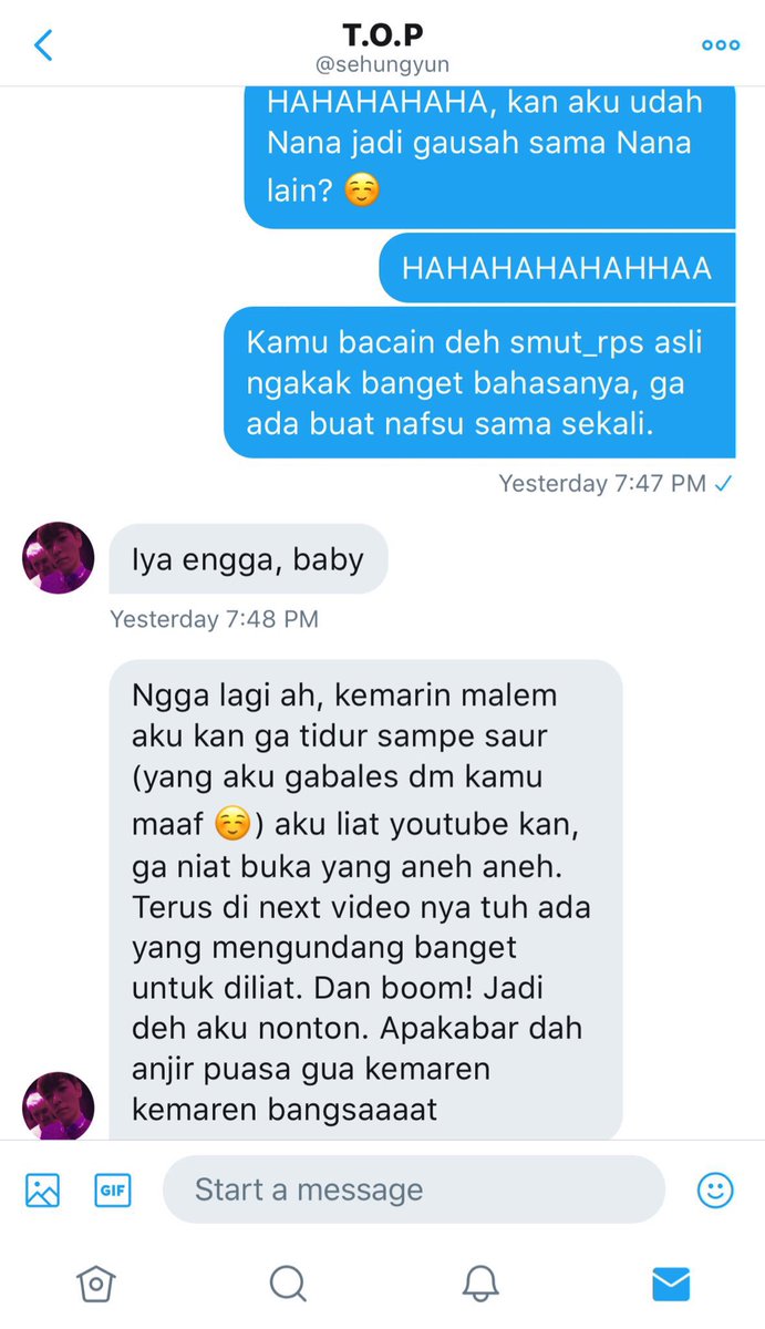 SEUHGl's tweet photo. @WORLDERPE When the other girls sent cute convos with their boyfriend, let me give you the stupidity of my boyfriend. https://t.co/ixlglYfrUf