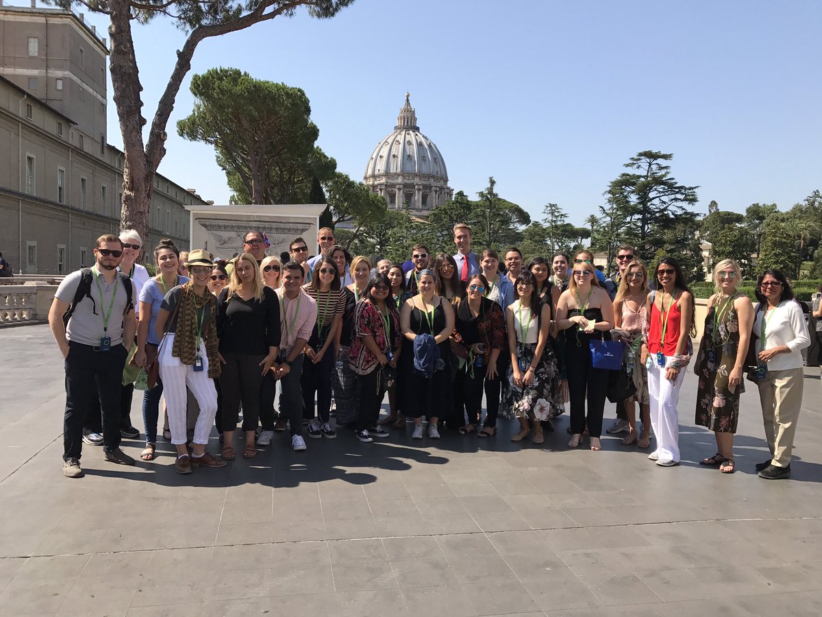 Our last group picture, from our tour of The Vatican, but stay tuned; we still have plenty more to show you. #SJMCLondonRome 🇬🇧🇮🇹