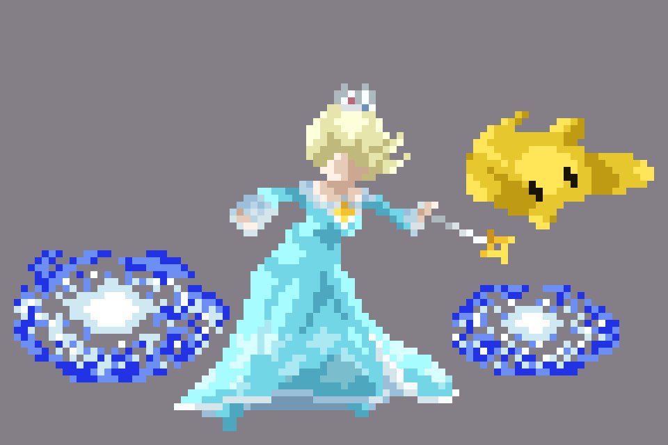 pix Rosalina Pixel Art pixel art rosalina luma down smash