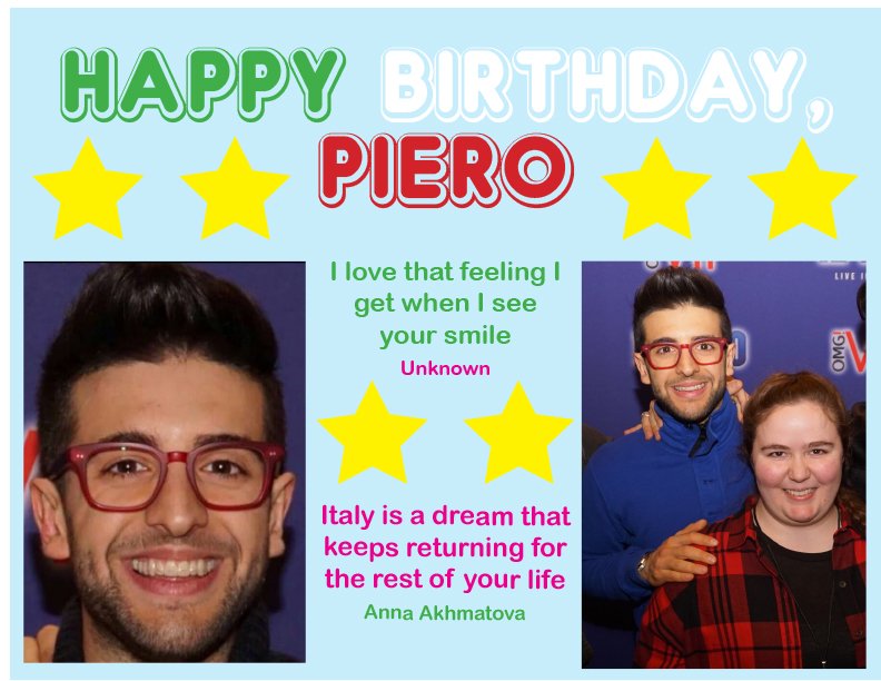 Happy Birthday to one of the best singers in the world, Piero Barone   !!! 