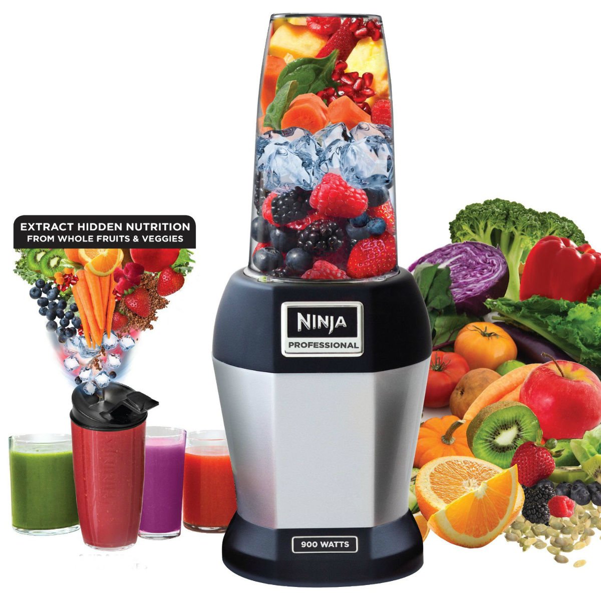 Fit60's tweet image. Nutri Ninja Pro:  900 watts of pro power breaks down fruits and veggies for nutrient-rich juices on the go amzn.to/2tYJio6