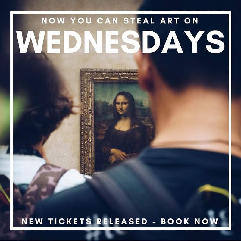 JetpackTheatre's tweet photo. Everybody wants to be a criminal! We've added extra Art Heist dates to keep up! Book now at https://t.co/5Q8n4xfp9i https://t.co/MQ8a7gtDb8