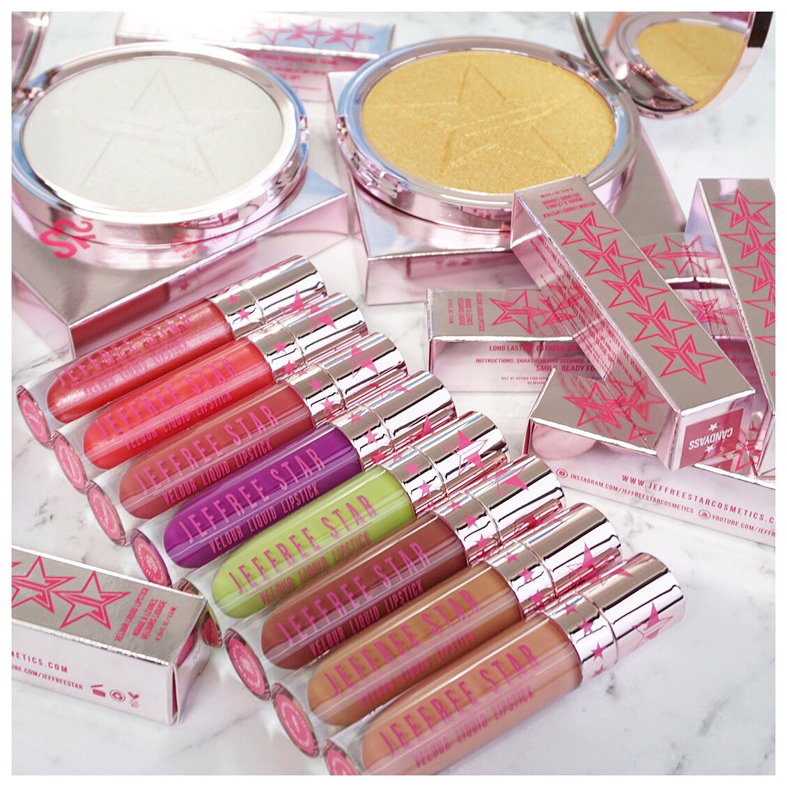 claireleemakeup's tweet photo. OMG @JeffreeStar killed it with this #chromecollection 💖 launching in New Zealand on https://t.co/NXlUUudnJ5 - 5am tomorrow morning 💖 https://t.co/1M2U1l87D2