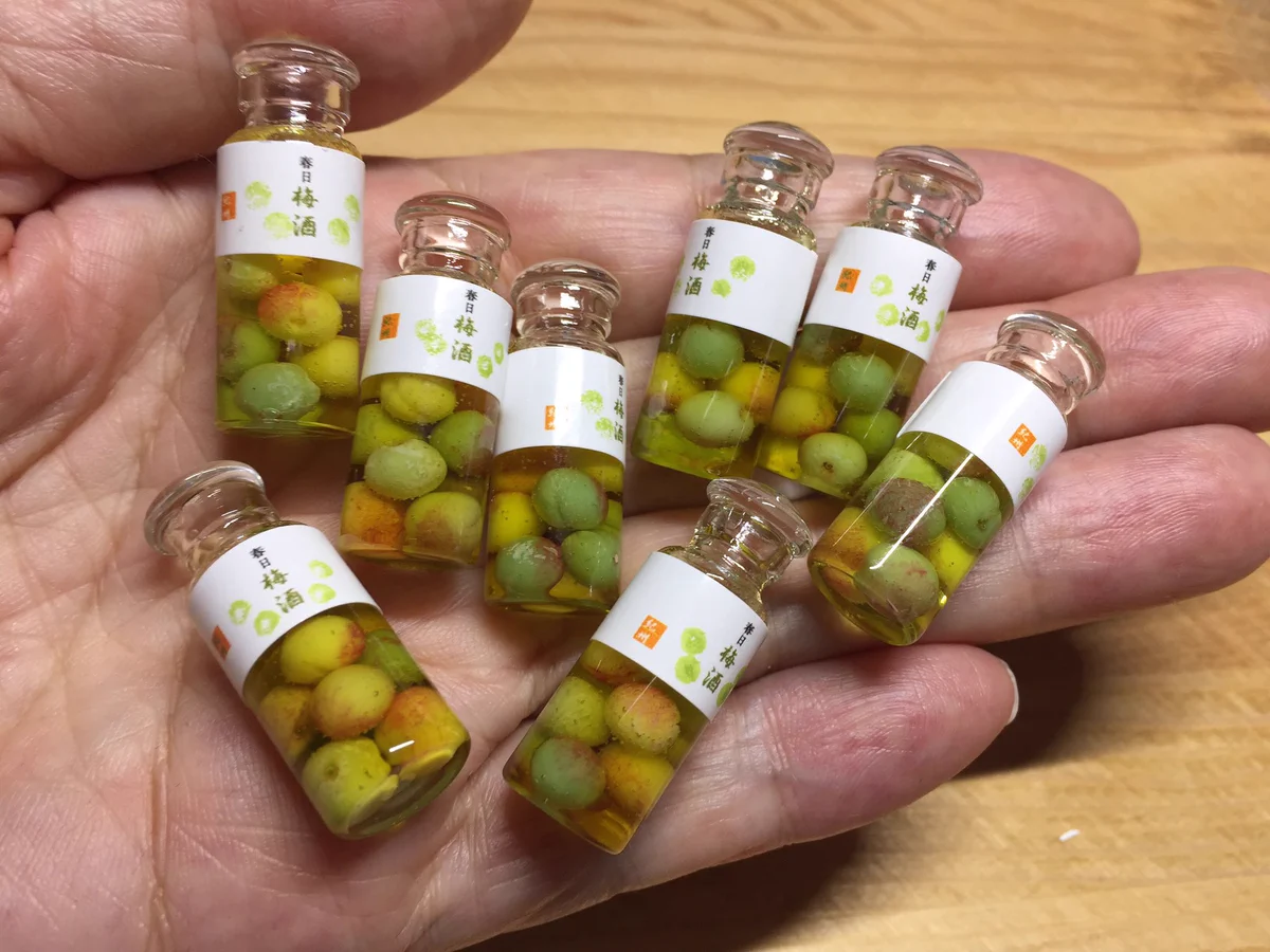 小さくてかわいい！ミニチュア梅酒！粘土で作る小さい雑貨がブームの予感！？
