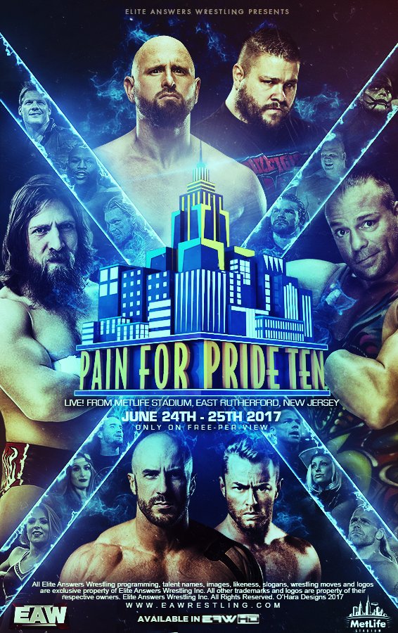 20 matches are going down PFP X. eawrestling.com/pain-for-pride…