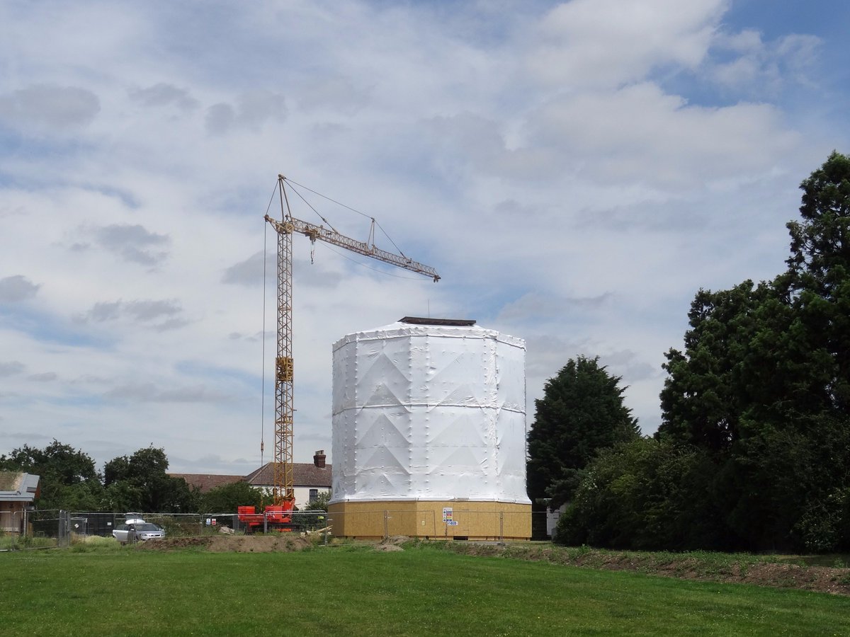 Upminster Windmill under wraps...