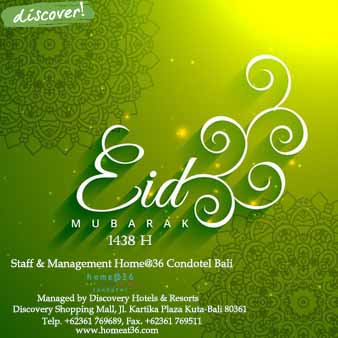 Happy Eid Mubarak 1438 H
Mohon Maaf Lahir dan Bathin