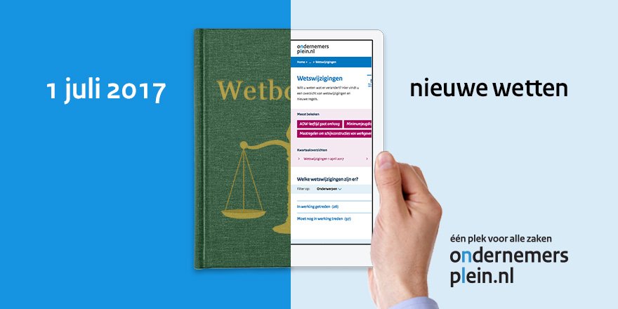 Nog 1 week om je voor te bereiden. Bekijk de nieuwe en gewijzigde regels per 1 juli 2017 bit.ly/2sfcN7M