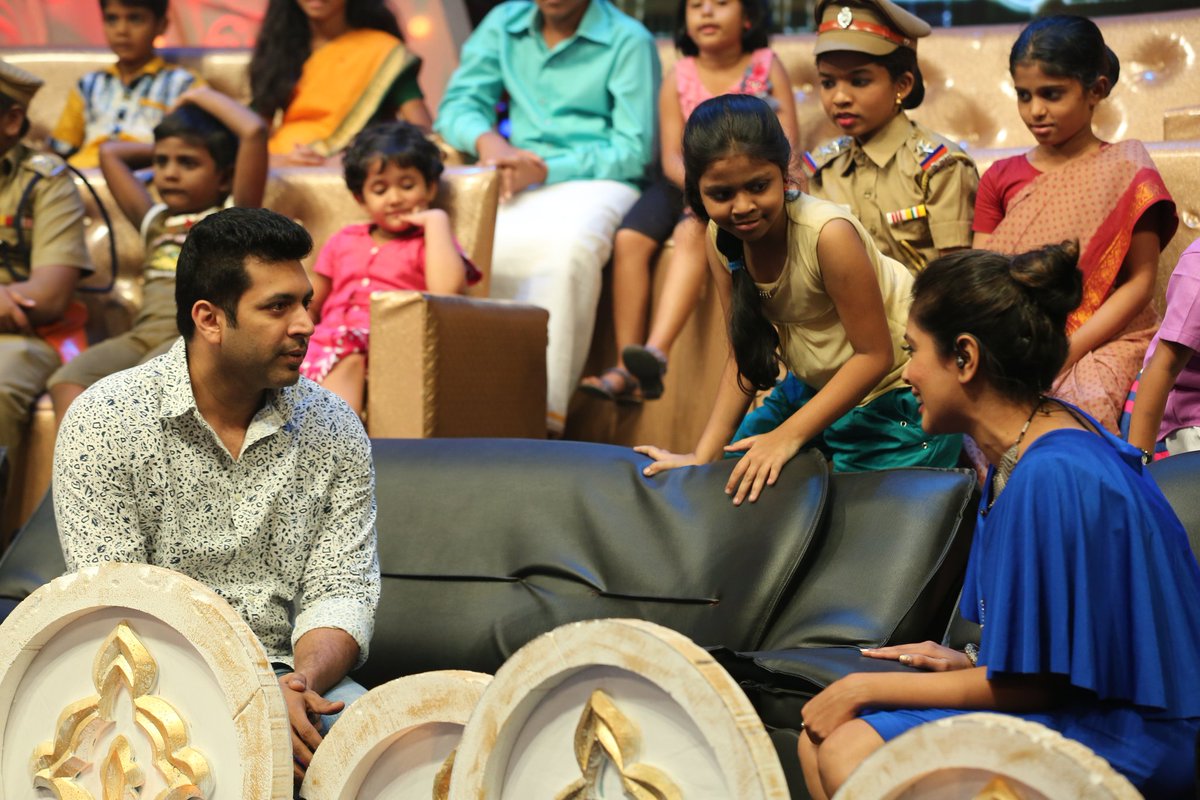 Watch #Juniorsuperstars 2day wid d most charming @actor_jayamravi talkn abt #Vanamagan havin a super time wid r super⭐kids on @ZeeTamil 7pm😊