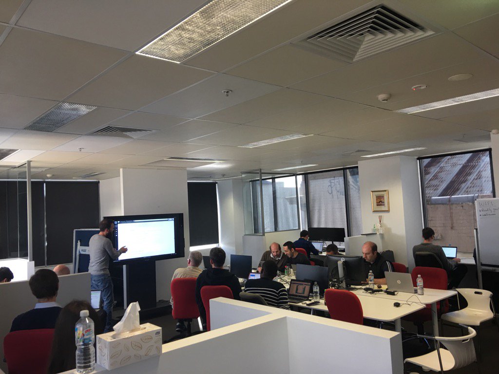 MZaatar's tweet image. . Back to the workshop with @ian_hughes #XamarinDevDays thanks @readify @Telstra for the lunch