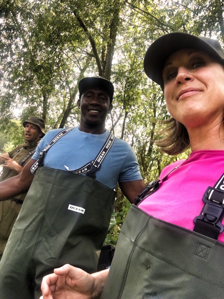 Great week filming with Olympians <a href="/ChristieLinford/">Linford Christie</a> <a href="/KatharineMerry/">Katharine Merry</a> on The River Wye for Series 4 of @TheBigFishOff @ITV4