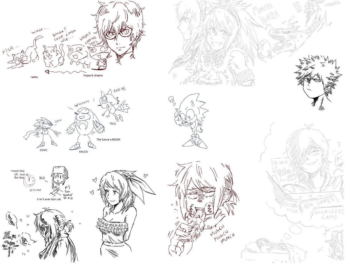 Buncha random doodles today. Mostly random video game stuff. 