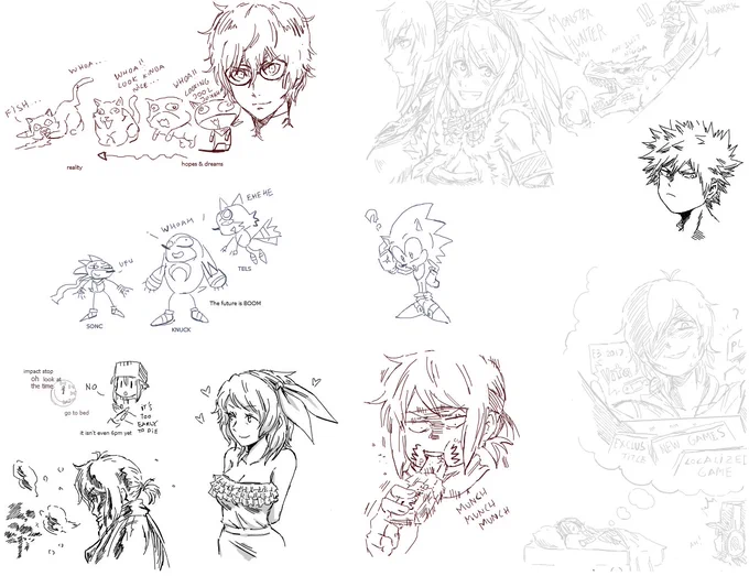 Buncha random doodles today. Mostly random video game stuff. 