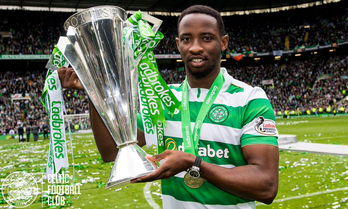 CelticFC's tweet photo. 1 year, 3 trophies and 32 goals since @MDembele_10 signed for #CelticFC! https://t.co/oJ76GB87QS