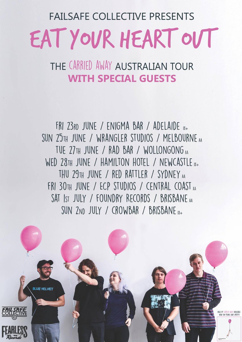 CrowbarBris's tweet photo. **COMING UP**
#EatYourHeartOut + #VacantHome + #Arrivals + #FalsePlaintiff + #Sleepwell

SUNDAY 2ND JULY
CROWBAR BRISBANE / 18+ https://t.co/FGGU3EGD9O