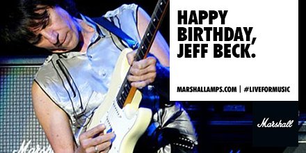 Happy Birthday to the legendary Jeff Beck 